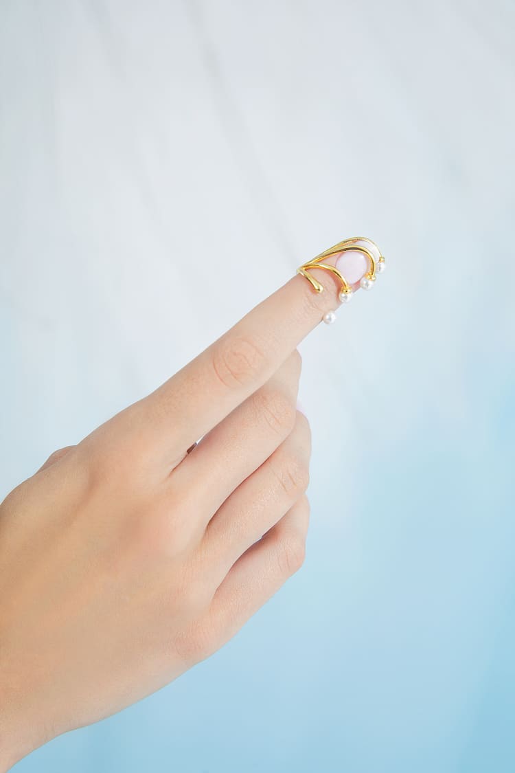 anneau de clou de mariage de perle