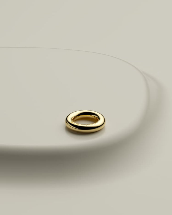 MAM® FR-Ring-Bague en or 18 carats simple-16.10 mm--